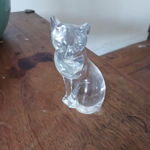 Lenox, clear glass cat